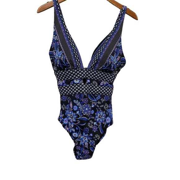 Swimsuits For All Women's Plus Size Plunge One Piece Swimsuit